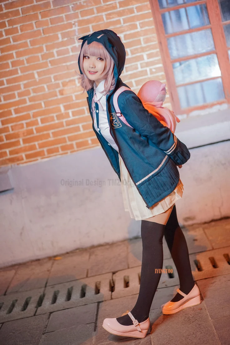 Женский костюм для косплея Danganronpa Dangan Ronpa 2 Chiaki Nanami Хэллоуина аниме Униформа и