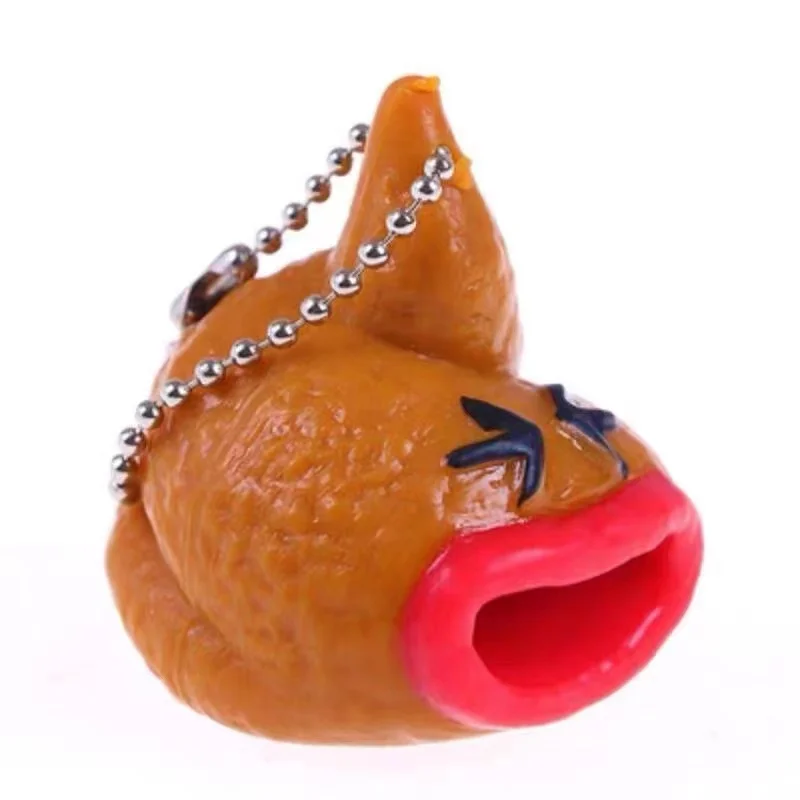 

1Pcs Novelty and Funny Poop Squeeze Expression Kids Toys Key Chain Pops Tongue Novelty and Funny Prank Kids Anti-stress Toys