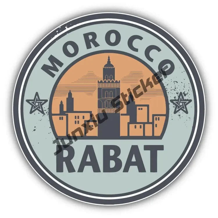 Индивидуальная наклейка с гербом Марокко самоклеящаяся водостойкая для