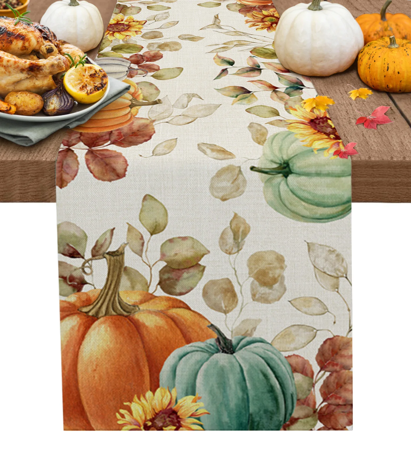 

Подсолнухи из тыквы эвкалипта на День Благодарения, украшение для стола, домашний декор, украшение для обеденного стола, декор для стола