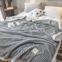 10070cm bed blanket lamb fleece throw bedspread sofa cover comfortable warmth baby sleeping supplies yoga summer nap blanket