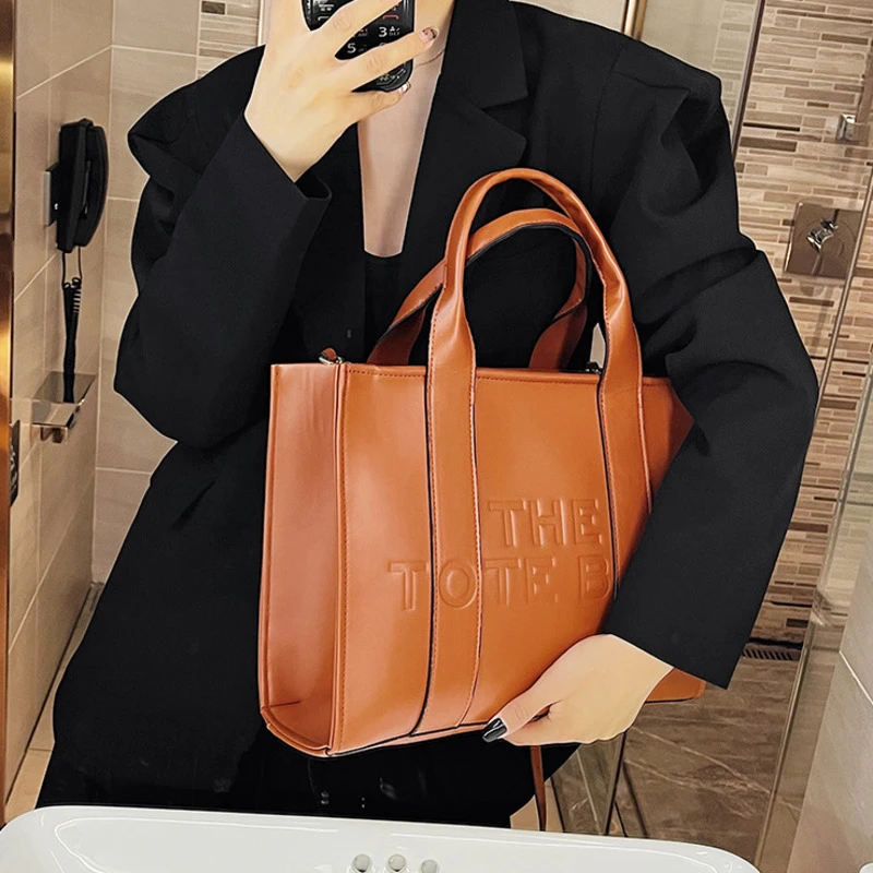

Embossing Tote Bags for Women Designer Women Handbags Luxury Matte Pu Leather Shoulder Crossbody Bags Big Sighopper Handbag