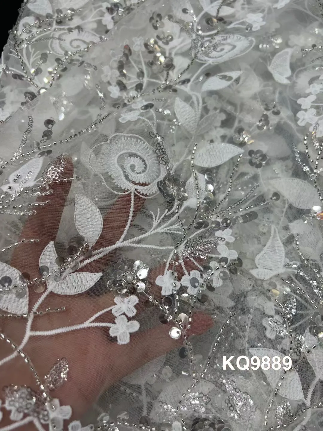 Отличная мода элегантные французские бусины с блестками тюлевое кружево супер