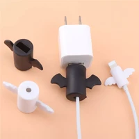 cute angel protector cable charger anime kawaii organizer usb cable protector silicone cable winder for iphone organizador