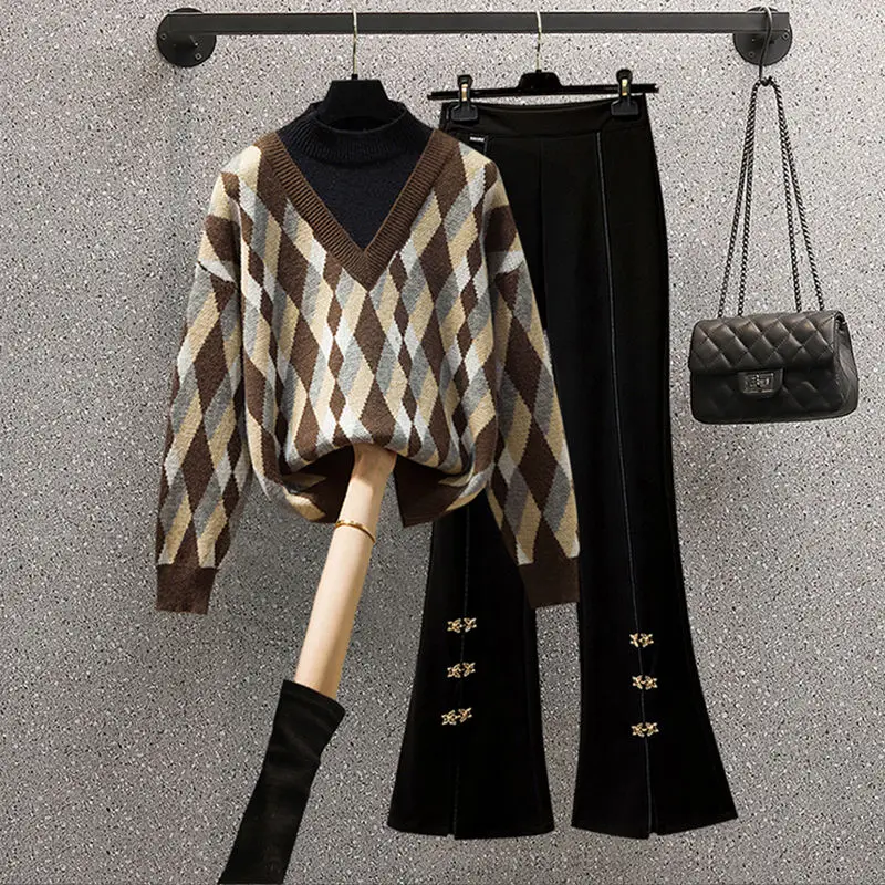 Женская одежда осенне-зимний одинарный комплект Новое поступление 2023 винтажный