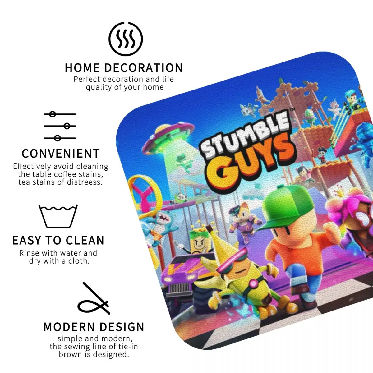 Классические игровые подставки Stumble Guys кухонные салфетки водонепроницаемые