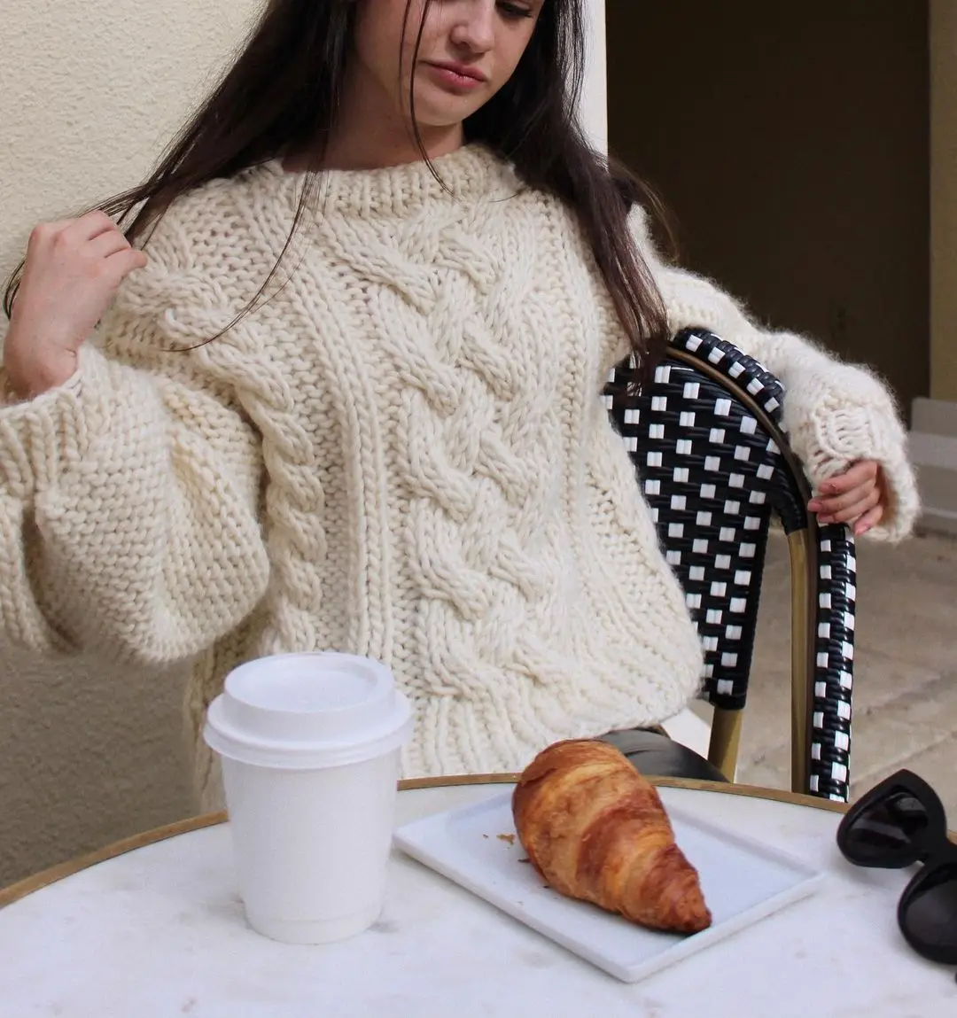 Весенняя одежда женские вязаные свитера из чистой шерсти пуловеры с большим