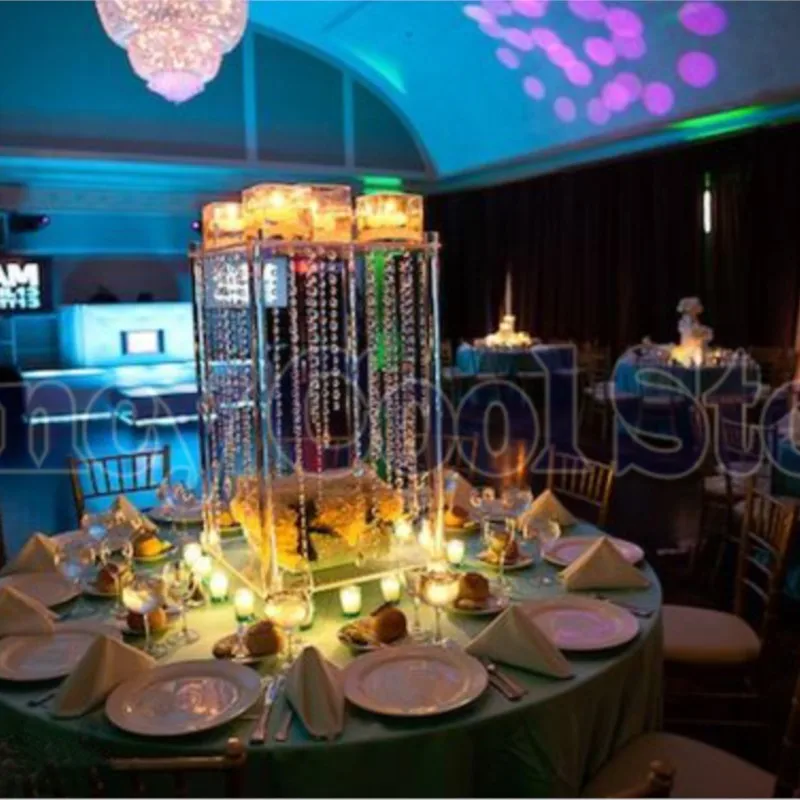 

50 см высокий акриловый хрустальный стол центральный Цветочный Стенд Свадебный декор