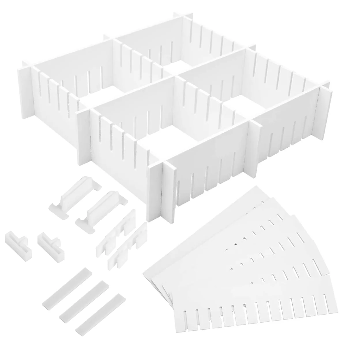 

34 Pcs Drawer Plastic Divider Desk Storage PP Adjustable Separator Partition Home Organizer Multipurpose