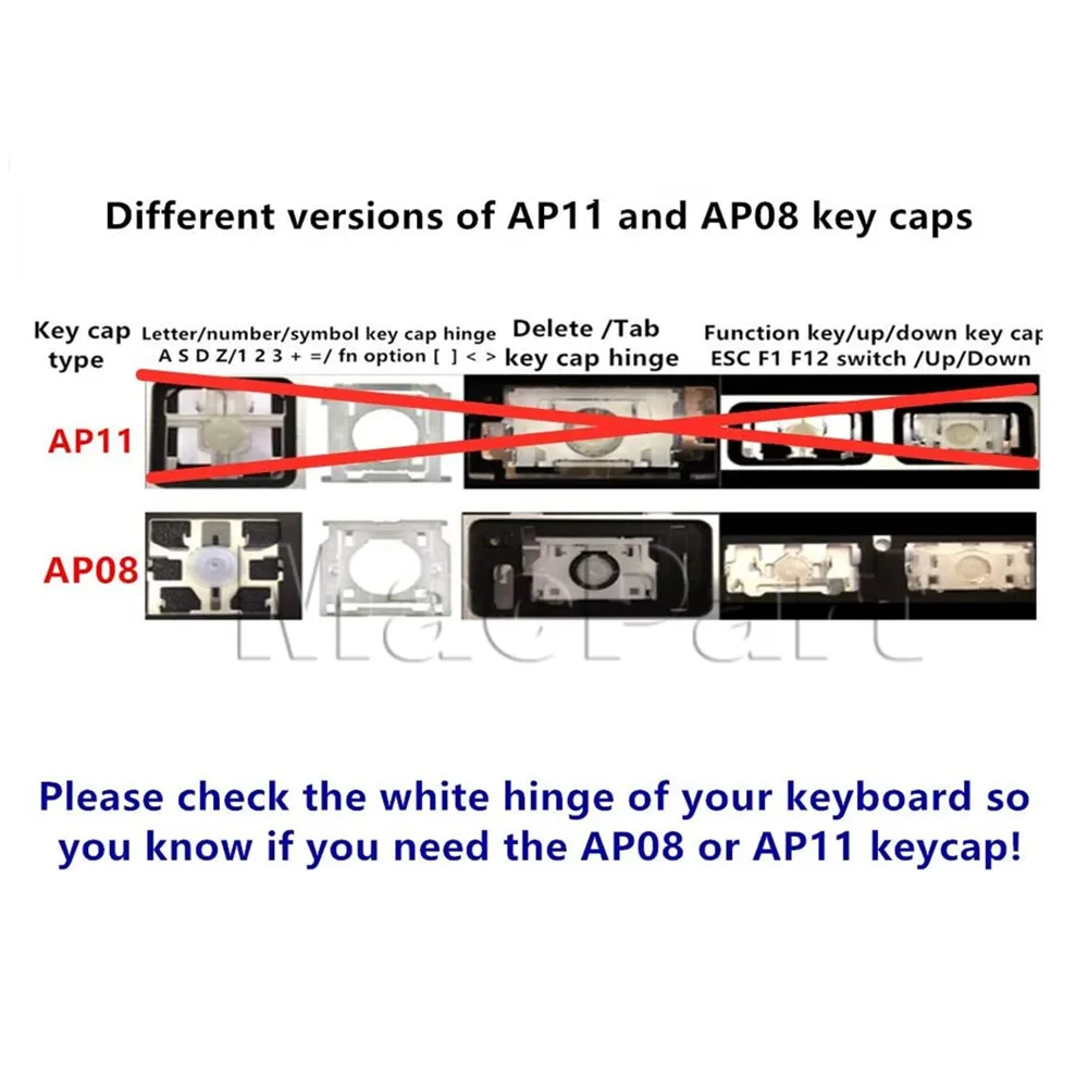 Замена отдельной клавиши Caps Lock типа AP08 и петля для MacBook Pro/Air модели A1425 A1502 A1398 A1369 A1466 A1370 A1465.