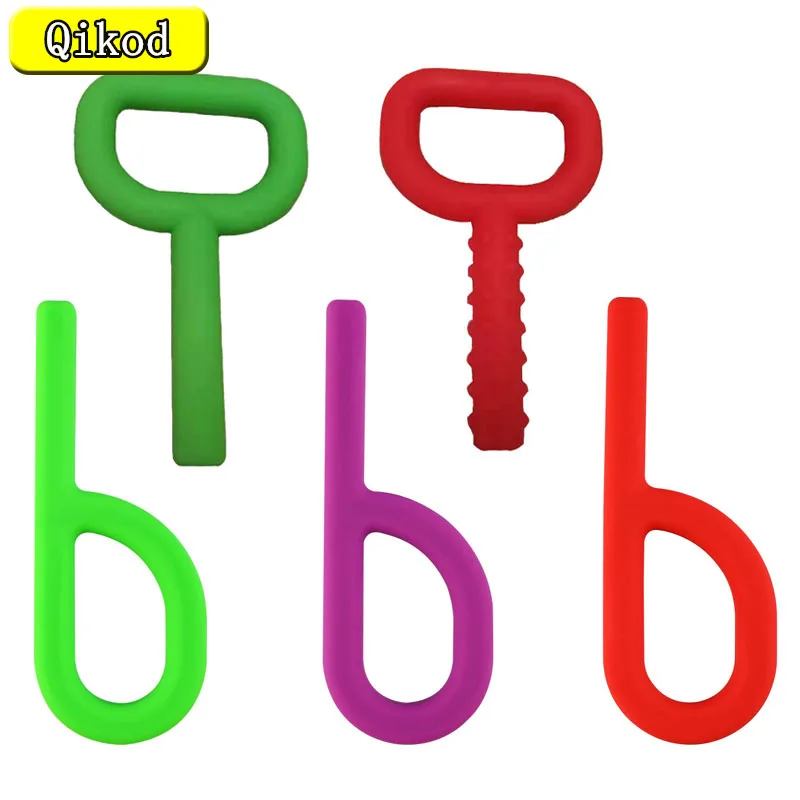

Baby Teether Chew lery Silicone B D Shaped Kids Teethers Teething Care Bite Autism Sensory Chewy ADHD Toys for Children Gifts