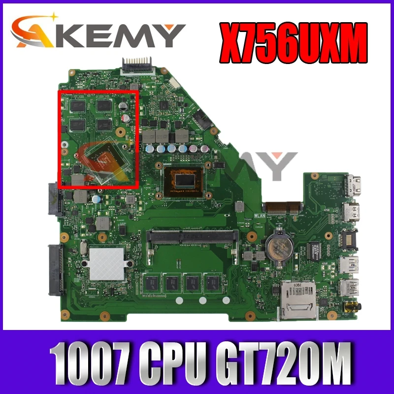 

X550CC Motherboard 1007 CPU 4GB RAM GT720M 2GB For ASUS X552C R510C R510C Y582C laptop Mainboard X550CC Mainboard 100% Tested