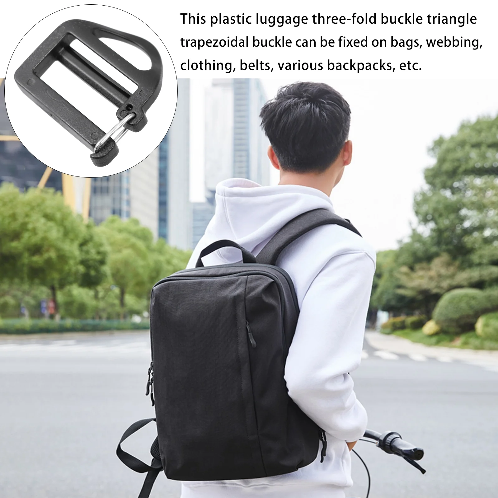 Пластиковые пряжки с тремя зубчатыми пряжками пакеты-трапециевидные Слайдеры