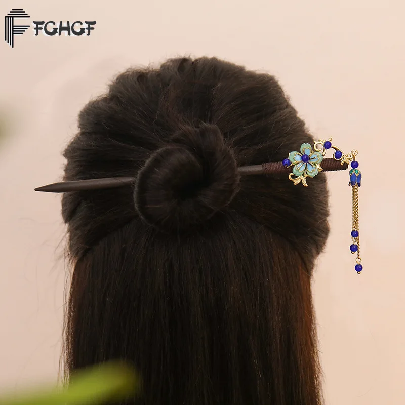 

Antiquity Chinese Hanfu Cheongsam Hair Stick Classical Vintage Sandalwood Wood Hair Sticks Boutique Carve Hairpins Styling Tools