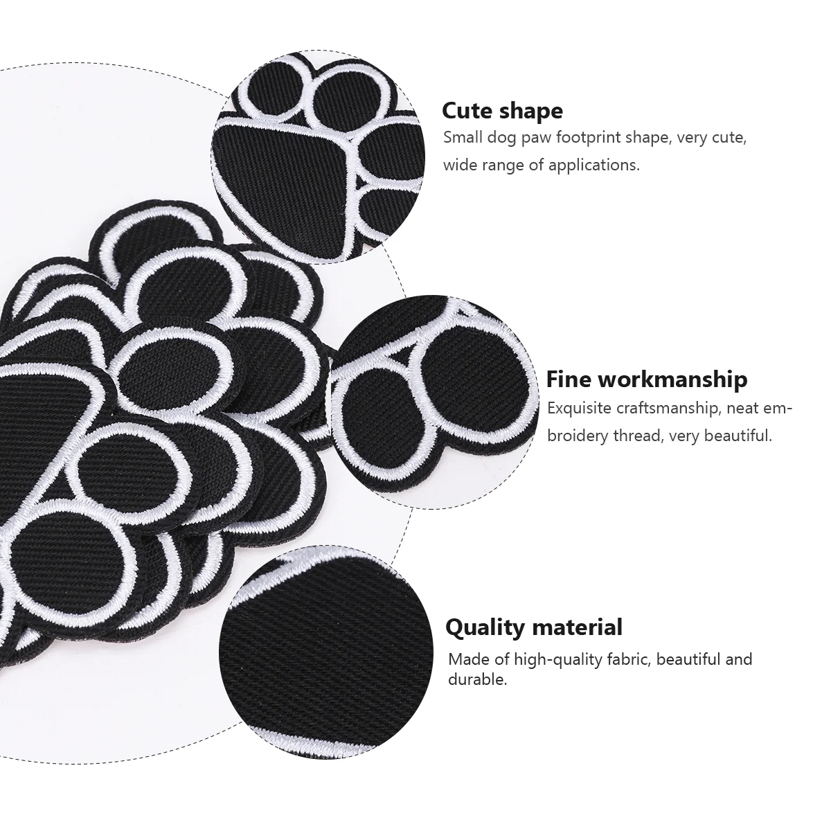 20 шт. наклейки на лапу собаки бульдог нашивка для домашних животных аксессуары