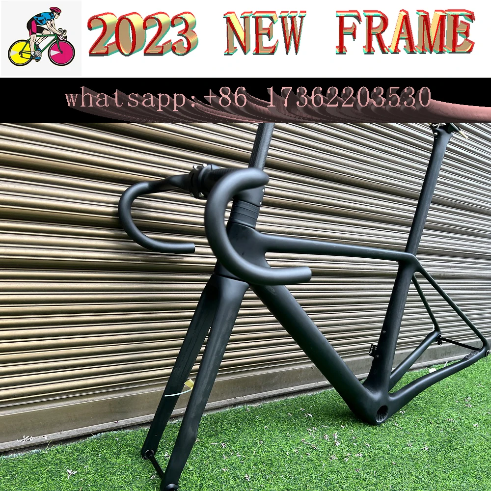 

2023 disc brake New road bike frameset R5 carbon road bike frame all internal wiring Ultra Di2 electronic set 700C