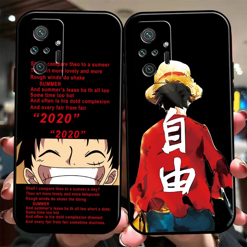 

Japanese Anime ONE PIECE Phone Case For Xiaomi Redmi 7 8 7A 8A 9 9i 9AT 9T 9A 9C Note 7 8 2021 8T 8 Pro Funda Liquid Silicon