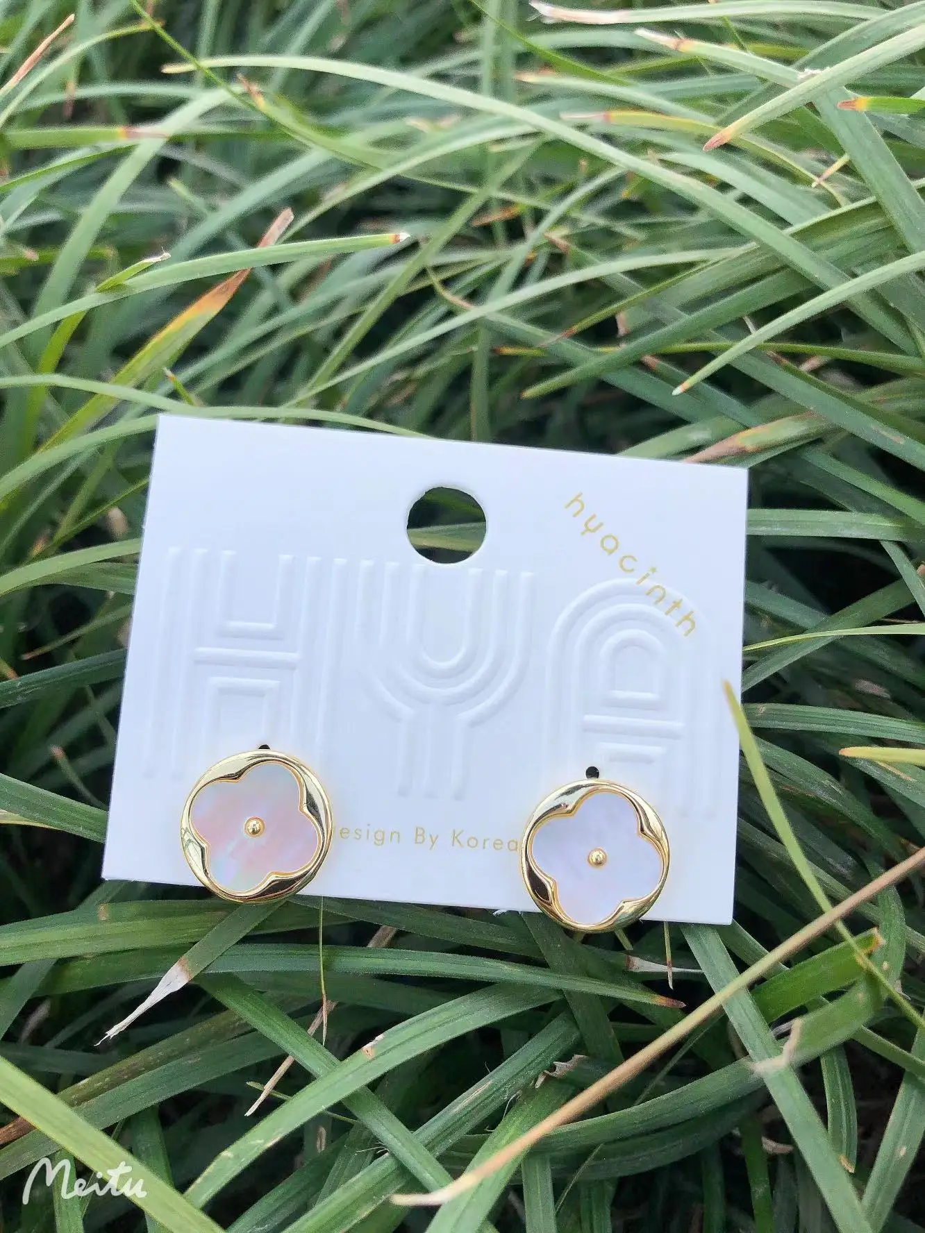 

2022 Classic Elagant Mother Shell Earrings S925 Silver Ear Needle Stud Earring Brass14k Gold Filled Jewelry Couple Gift HYACINTH