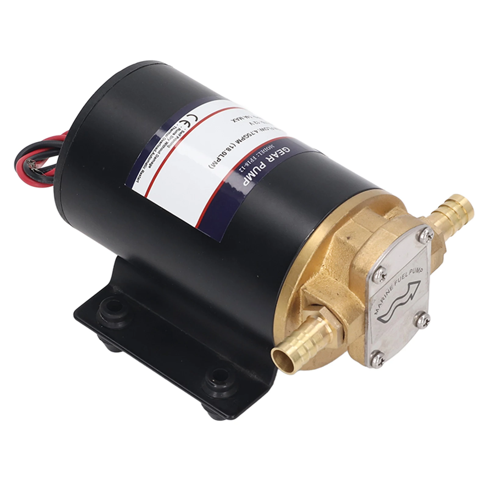 Самовсасывающий шестеренный насос Латунный клапан Резиновое основание 4.75GPM 18LPM