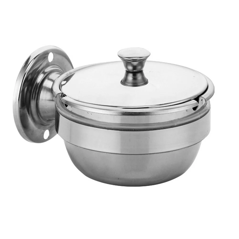 

Ashtrays Ashtray Wallash Steel Tray Holder Bathroom Hanging Metal Decoroffice Box Container Mounted Retro Silver Stainless