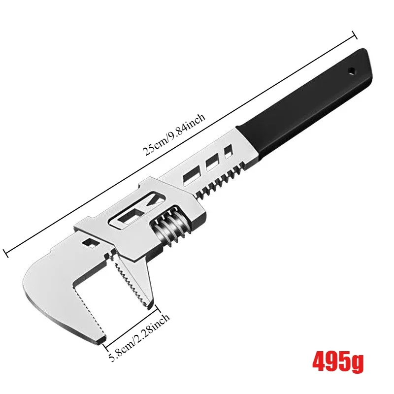 

Многофункциональный регулируемый ключ JUSTINLAU, углеродистая сталь, 10/12/15 дюймов