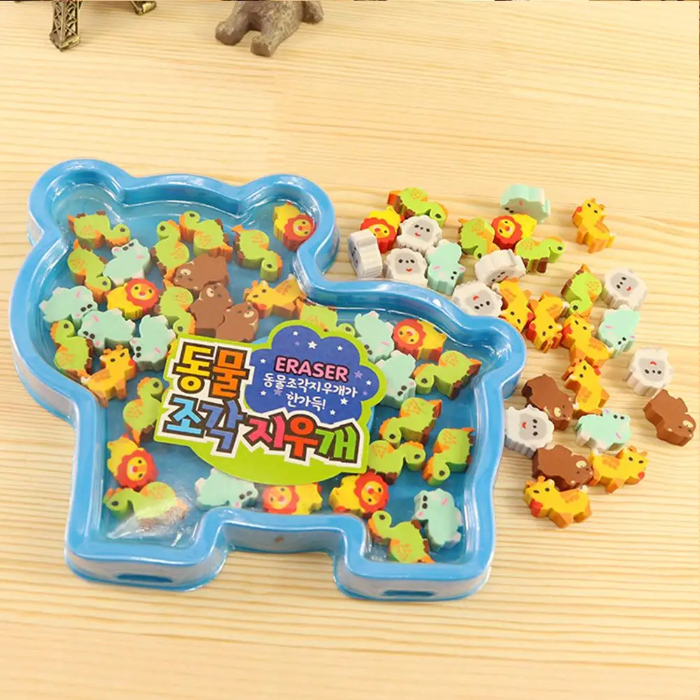 

30 шт. набор креативных мультяшных ластиков милые Мини Ластики без крошек ультра-чистый ластик случайный цвет для детей студентов офисные пр...