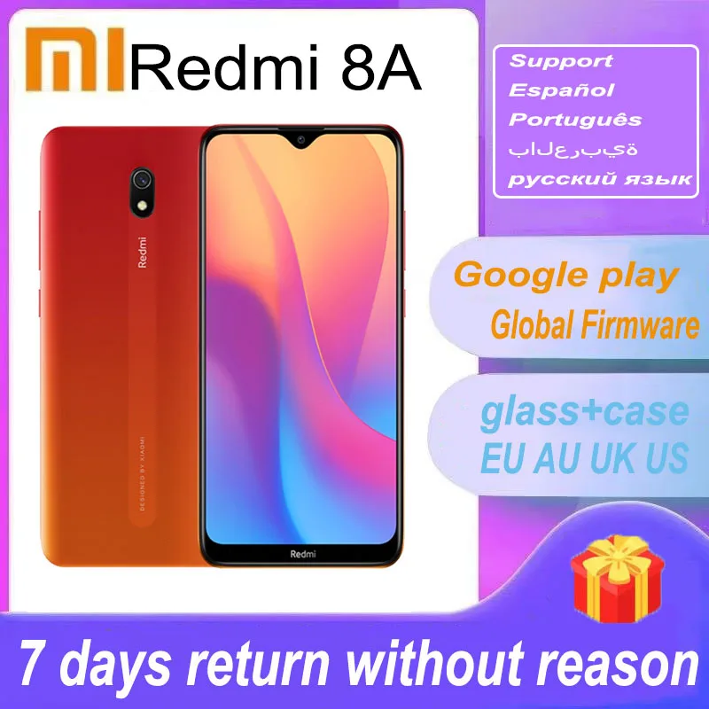 Global Firmware Celular Xiaomi Redmi 8A  4GB 64GB 5000mAh Battery Snapdargon 439 12MP Camera Mobile Phone