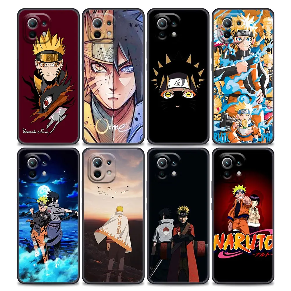

Anime Uzumaki Naruto Phone Case For Xiaomi Mi 11 11T 11X Pro Lite NE 5G 12 POCO X3 F3 M3 M4 NFC Pro Soft Thin Cover funda Sasuke