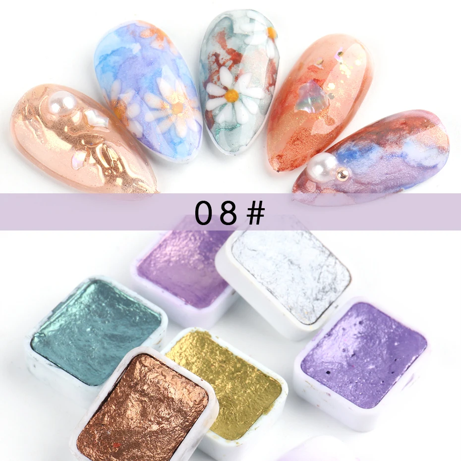 Твердая бронзовая Золотая градиентная краска 6/12 цветов с жемчужным мерцанием