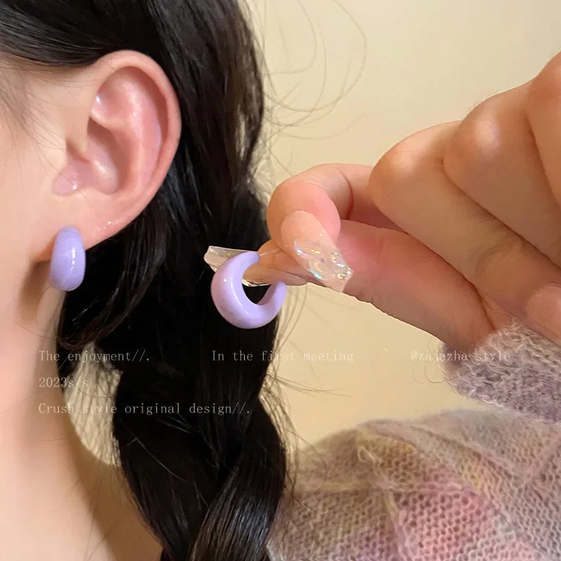 Новый стиль серьги ярких цветов допамина милые крутые легкие роскошные нишевые