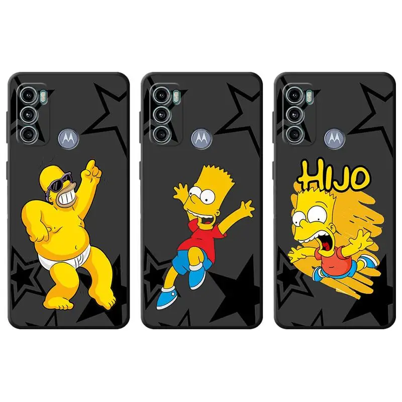 phone Cases for Motorola Moto G22 G51 5G case G30 G9 Power 30 G73 G32 G200 fundas Antiscratch cover WooHoo Cartoon The Simpsons