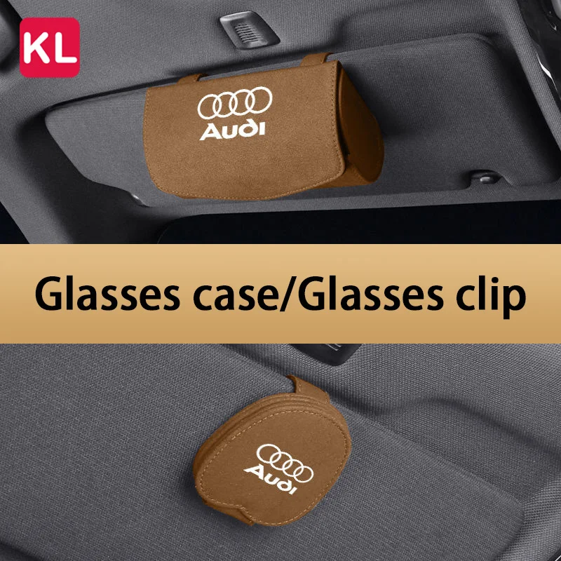

Car Glasses Clip Visor Sunglasses Box Sundries Storage Accessories For Audi A3 A4 A5 A6 A7 A8 Q3 Q5 Q6 Q7 Q8