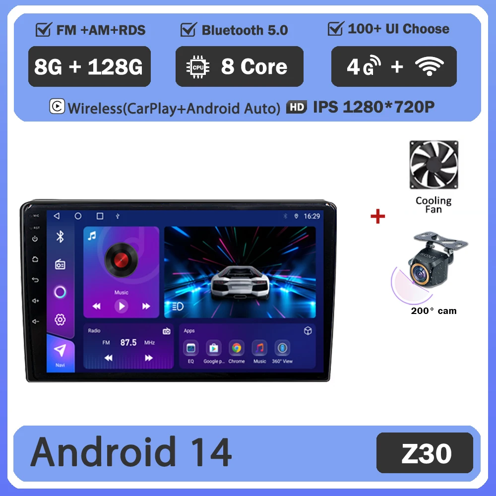 

Для Citroen Berlingo B9 Peugeot Partner 2008-2019 Android 14 Экран Мультимедийная навигация Стерео Авто Радиоплеер GPS DVD BT