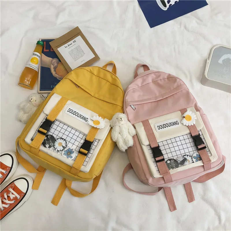 Cute Female Student Backpack Women Flower School Backpacks School Bags Waterproof Backpack Kawaii Backpacks School Girls Bagpack