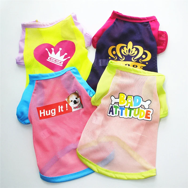 

Summer Dog Clothes Mesh Breathable Sport Dog Jersey Basketball Clothes Puppy T-Shirt Summer Pet Cat Shirts For Small Large Dogs