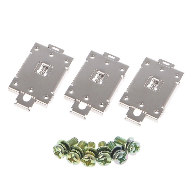 

3 Pcs Single Phase SSR 35mm DIN Rail Fixed Solid State Relay Clip Clamp w./ 6 Mo