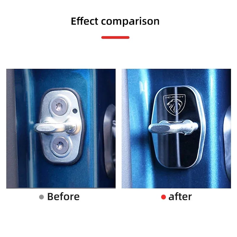 4 шт. модные автомобильные чехлы из нержавеющей стали защитный чехол для дверного