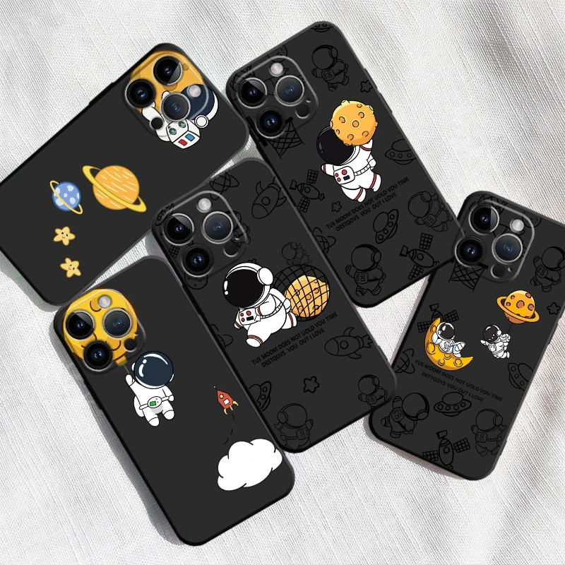 

Soft Shell Phone Athlete Astronaut Case Cover for iPhone 11 12 13 14 Pro Max 7 8 Plus XS XR 6 14pro 5 8p i11 iPhon 7p i12 5S