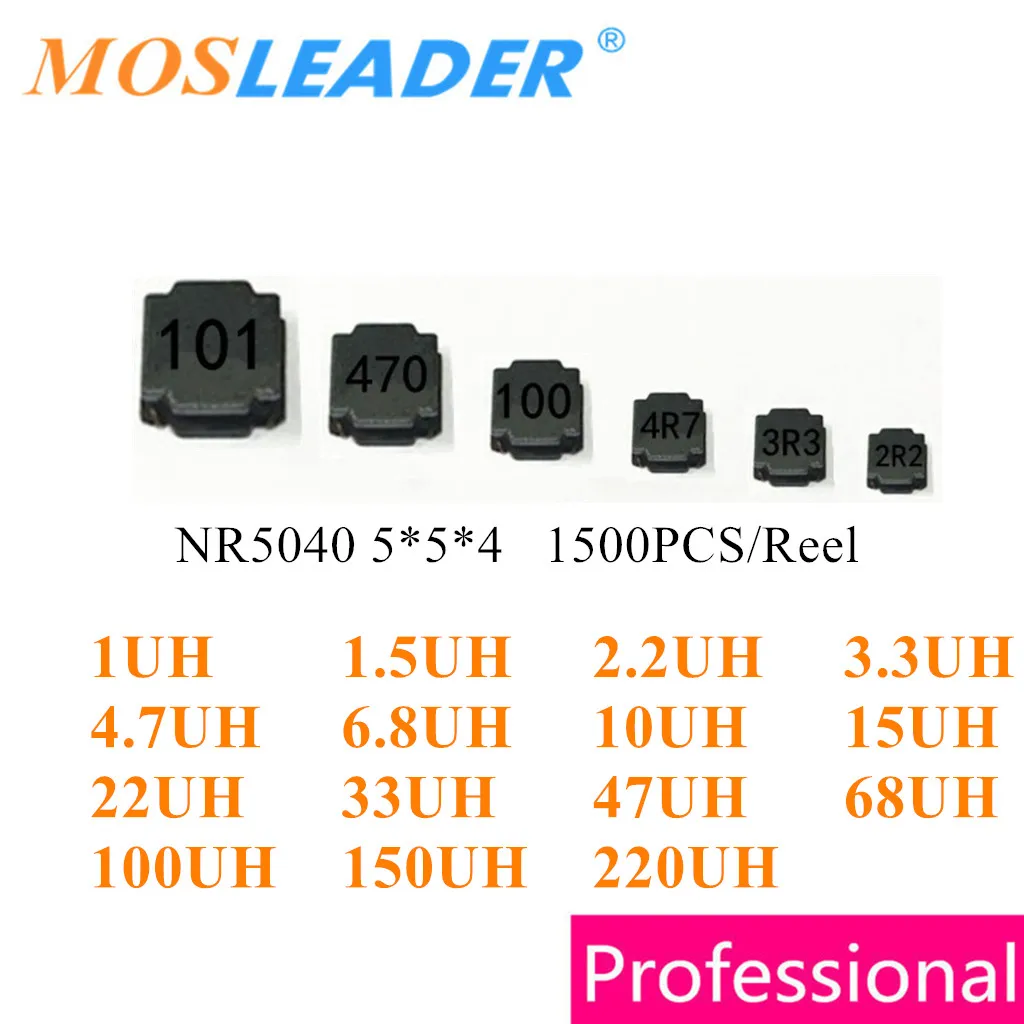 Силовой индуктор Mosleader 1500 шт NR5040 1UH 1.5UH 2.2UH 3.3UH 4.7UH 6.8UH 10UH 15UH 22UH 33UH 47UH 68UH 100UH 150UH 220UH 5*5*4
