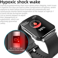 Non-invasive Blood Glucose ECG+PTT Smart Watch 1.83" Screen Blood Pressure Oxygen Body Temperature Smartwatch 60+Dials Watch Men 3