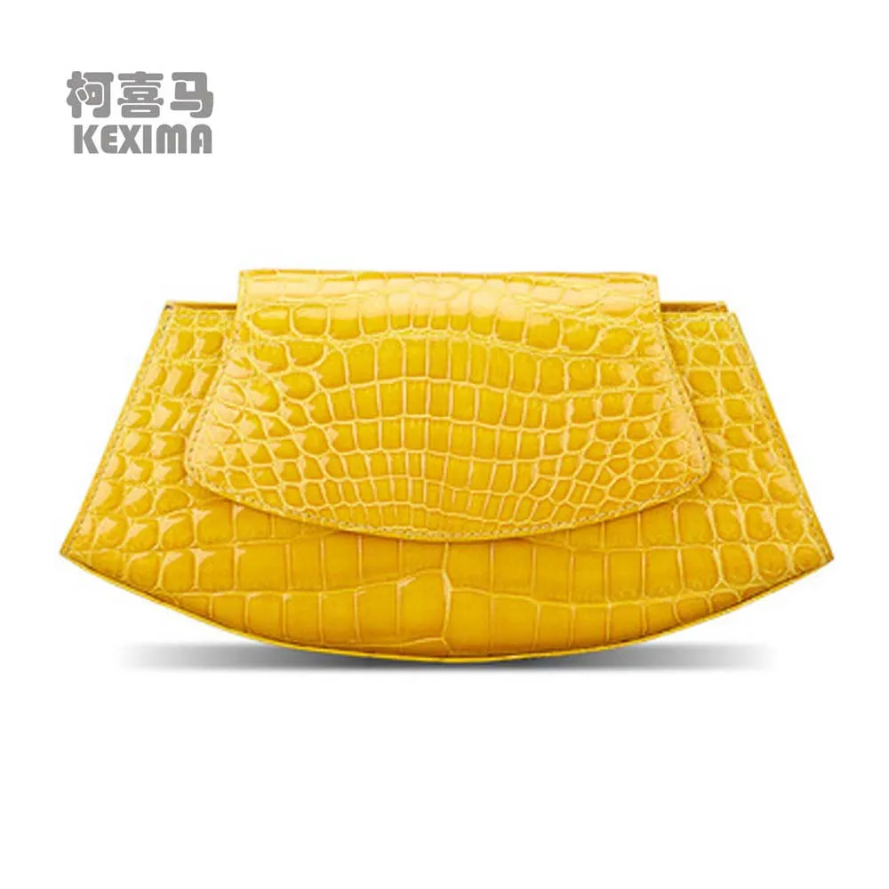 

dongou 2023 new fashion highlights Female bag crocodile Female bag Single shoulder bag women bag crocodile leather