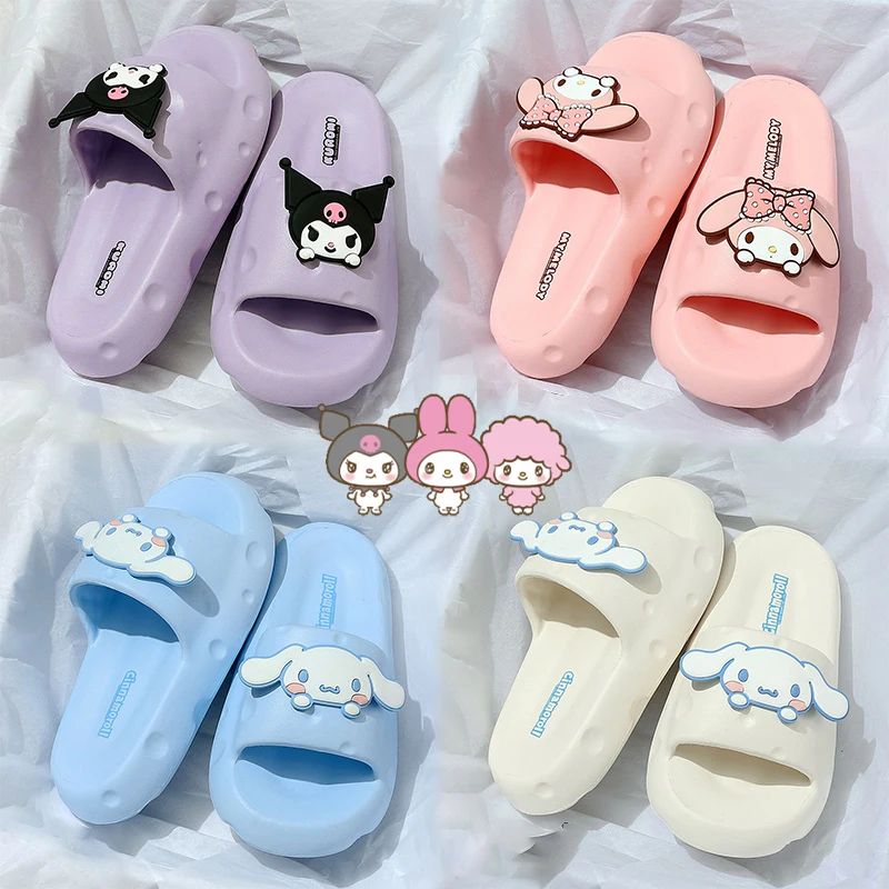

2023 Kawaii Kuromi Slippers Cartoon Anime Cinnamoroll My Melody Sanrio Cute Bathroom Bedroom Dormitory Sandals Toys Girls Gifts