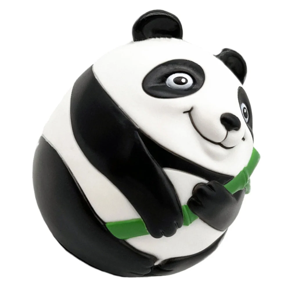 Panda Tumbler Cartoon Wobble Toy Stuffed Animals Babies Eating Bamboo Statue Toys Inflatable Shaker