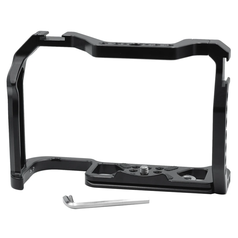 

Camera Cage Replacement For Canon EOS R5 R6 DSLR Camera With 1/4 Inch Screw Holes Cold Shoe Mounts Camera Video Rig