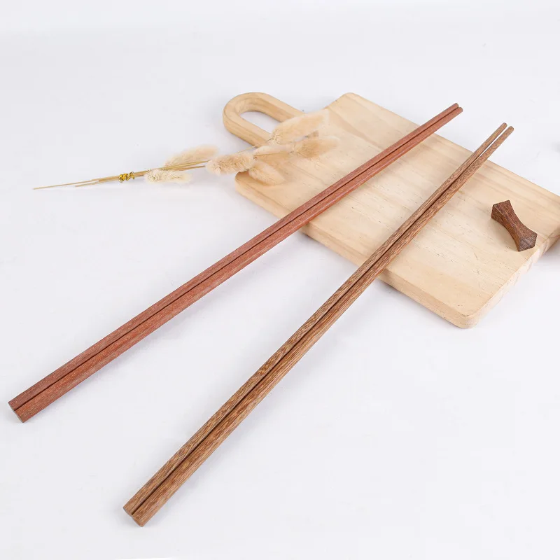 

1 Pair Chicken Wings Wooden Red Sandalwood Rosewood Chopsticks Individually Packaged Hot Pot Chopsticks Home Kitchen Tableware