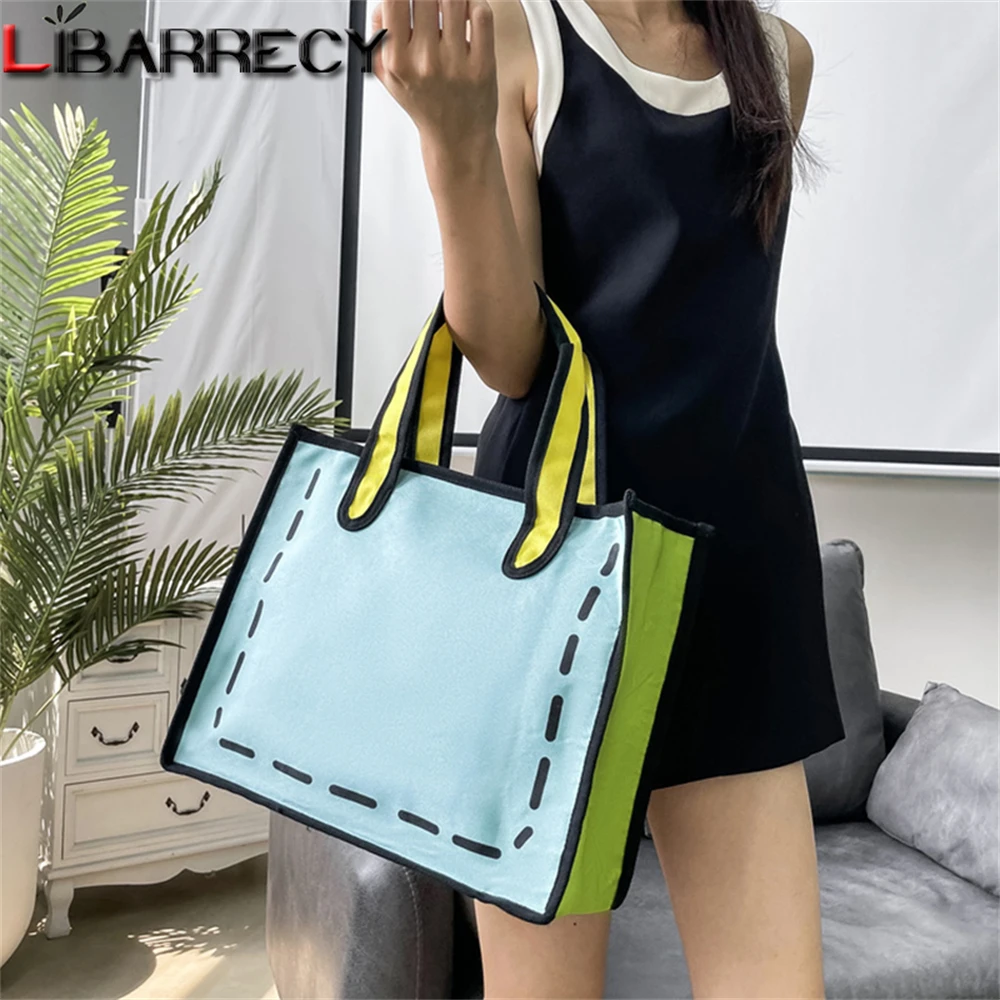 

Fashion Large Capacity High Quality Nylon Ladies Handbag New Panelled Women Travel Bags Student Girl Shopping Bag Bolsa Feminina