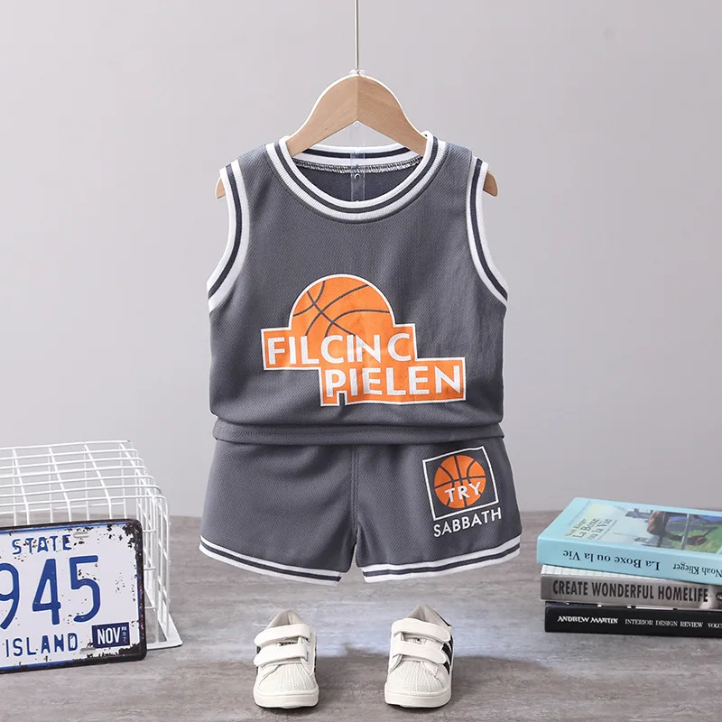 

Boys Clothes Sets Summer 1 To 7 Years Children Basketball Vest Shorts 2pcs Tracksuits For Baby Sports Suit kids Outfits Casual