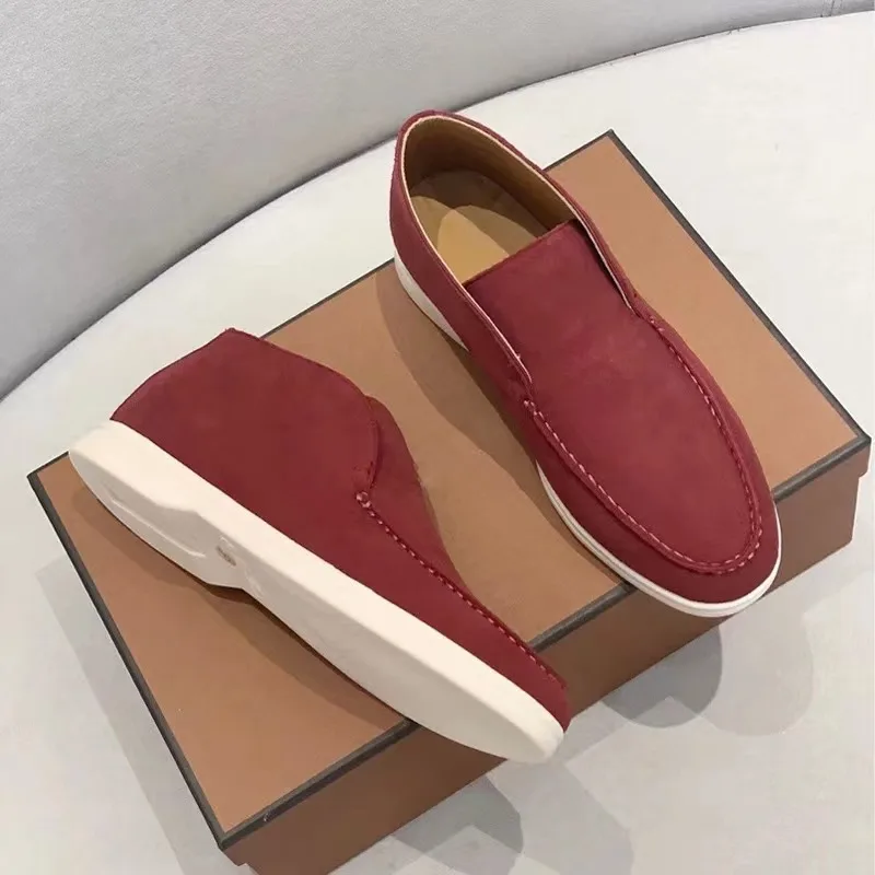 

Luxurious Design High Top Loafers 2023 High-Quality New Women's Men's Suede Leather Winters Fashion Trends Casual Flat Shoes