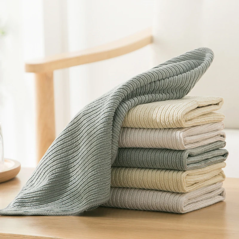 

3/6/9PCS Kitchen Cloths Microfiber Striped Towel for Kitchen Housework Stain Remover Dishcloth Cleaning Rags Kichen Accessories