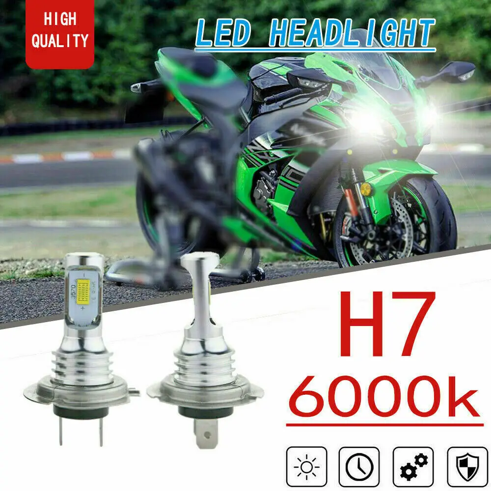 

2x70 Вт H7 6000K ярко-белые светодиодные лампы CSP фары для мотоцикла Kawasaki ZX10r 2004-2005